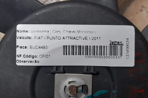 Ventoinha Fiat Punto Attractive 2011