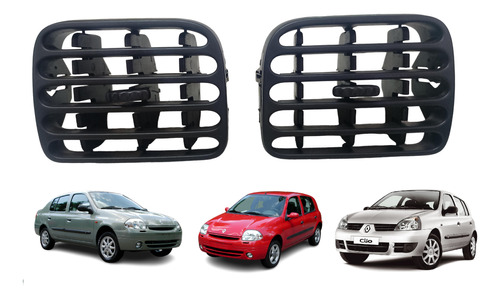 Difusor Saída De Ar Clio 1999 A 2013 Central Original Par