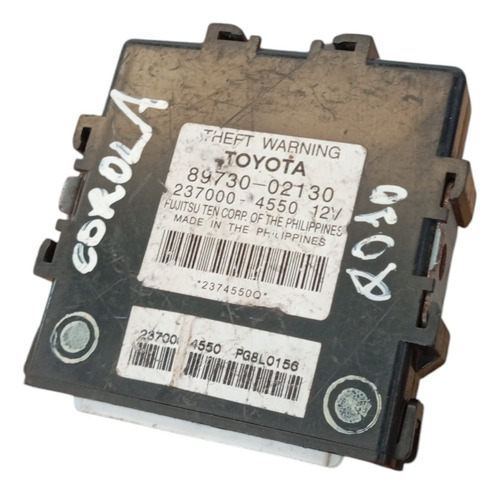 Modulo Controle Alarme Toyota Corolla 2009 A 2013 8973002130