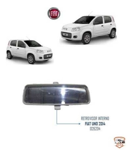 Espelho Retrovisor Interno Fiat Uno Vivace 2014 2015 2016