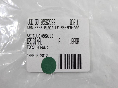 Lanterna Placa Lado Esquerdo Ranger 98/12 Usado (386)