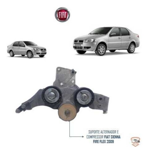 Suporte Alternador Compressor Siena Palio 1.0 2009 2010 2011