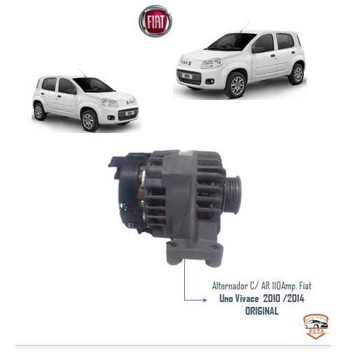 Alternador Fiat Uno Vivace Palio 2010 A 2014 Com Ar 110ah