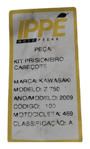 Kit Prisioneiro Cabeçote Kawasaki Z750 (469) 2009