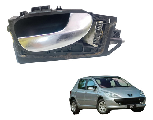 Maçaneta Interna Peugeot 307 2007 Traseiro Direito 2003 2014