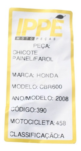 Chicote Do Painel E Farol Cbr 600 Rr (458)