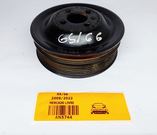 Polia Virabrequim Vw Gol G5/g6 1.0/1.6 Ar+dh 09/22 03105255p