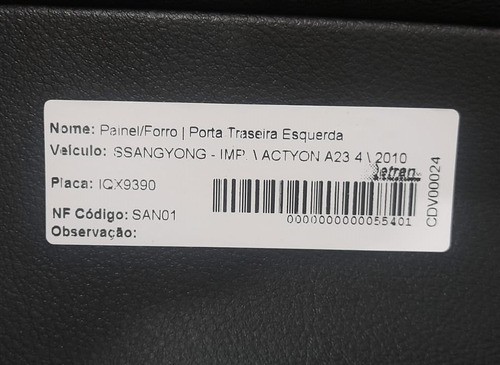 Forro De Porta T.e. Ssangyong Actyon A23 2010 - 7327109000