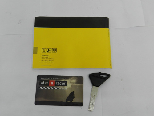Kit Manual Chave E Cartão Sócio Aprilia Rsv4 2013