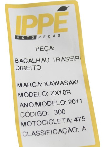 Bacalhau Traseiro Direito Kawasaki Zx10r (475) 2011