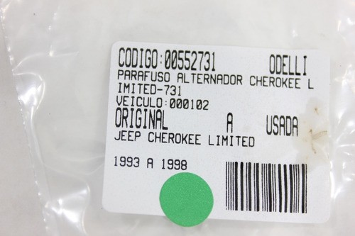 Parafuso Alternador Cherokee Limited 93/98 Usado (731)