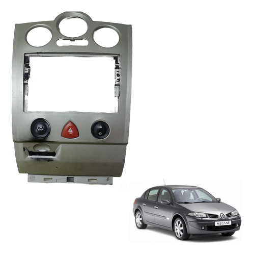 Moldura Painel Central Alerta Start Stop Megane 07 A 13