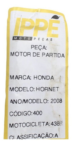 Motor Partida  Honda Hornet (438)