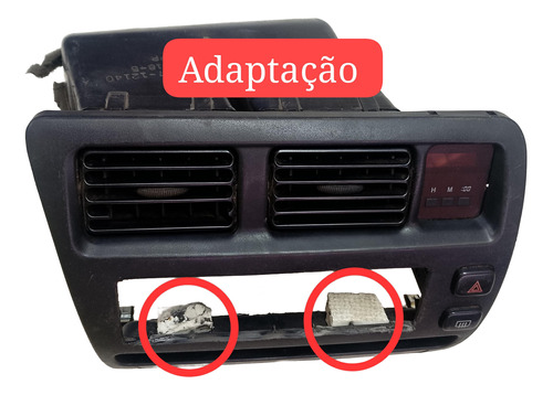 Moldura Painel Central Relógio Botão Alerta Corolla 93 A 97