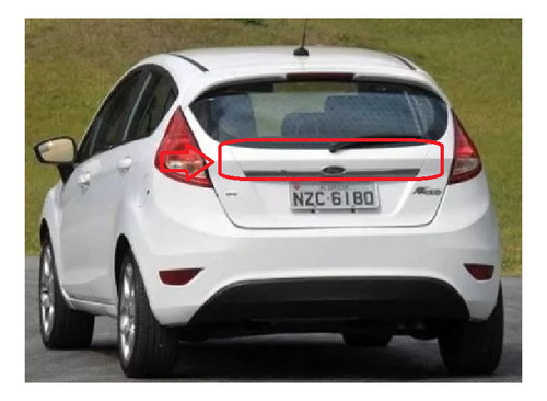 Aplique Tampa Traseira Ford New Fiesta Hatch 2012/.. 25669
