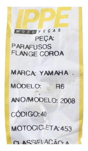 Parafuso Flange Coroa Yamaha Yzf R6 (453)