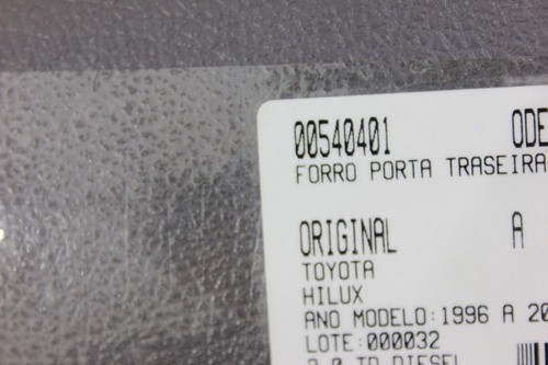 Forro Porta Traseira Lado Direito Hilux 96/00 Usado (401)