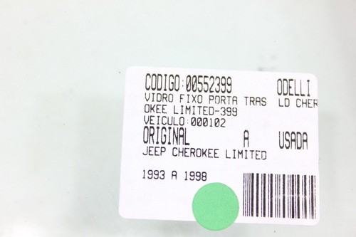 Vidro Fixo Porta Tras  Ld Cherokee Limited 93/98 Usado (399)