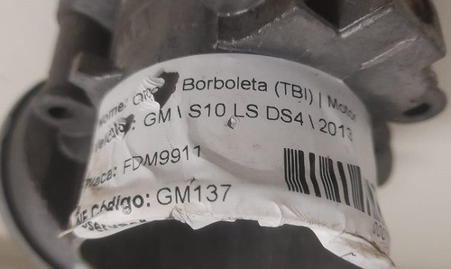 Corpo Borboleta Tbi S10 2.8 Diese 180cv - 39002017g