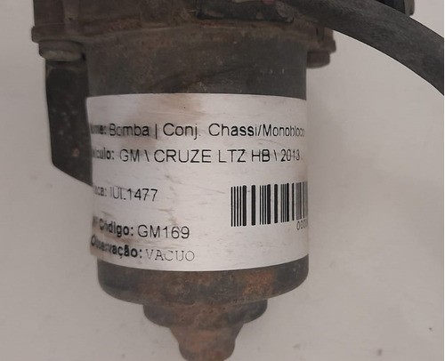 Bomba De Vácuo Freio Gm Cruze 2013 - 13343961