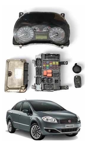 Kit Code Injeção Fiat Linea 1.9 16v Manual Cod. 55217818