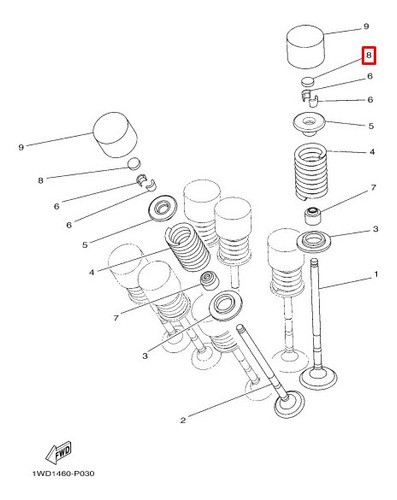 Pastilha Válvula Cabeçote Yzf R3 Mt 03 Yamaha (321)