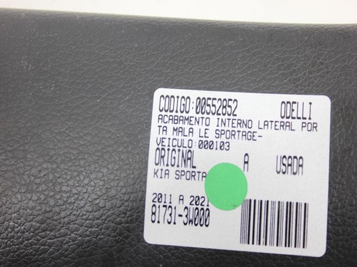 Acabamento Int Lateral Porta Mala Le Sportage 11/21 Us (852)