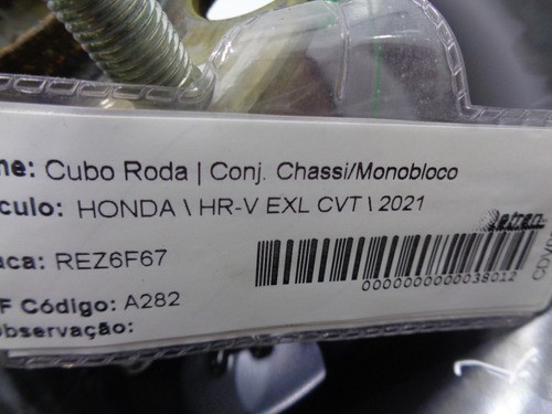 Cubo Rolamento Traseiro Direito Hrv 2021 C/ 11000km