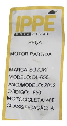 Motor Partida Suzuki V-strom 650 (468) 2012