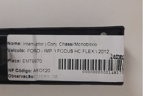 Comando Botão Vidros D.e. Focus 12 7m5t14a132ab 3s003178100