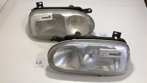 Par Farol Dianteiro Vw Golf Mk3 Gti Glx 94 Até 98 Foco Duplo