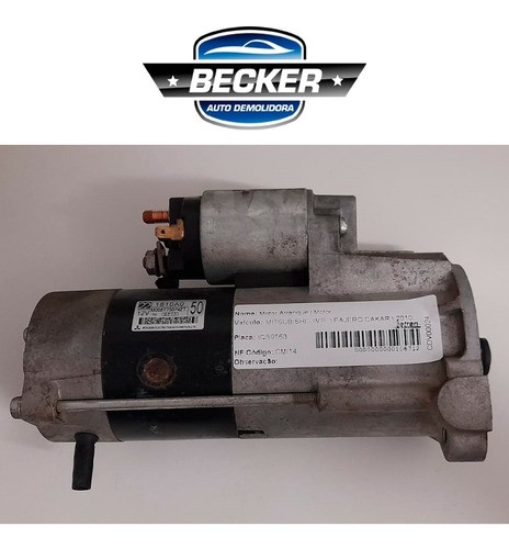 Motor De Arranque Mitsubishi Pajero Dakar 2010 - 1810a0