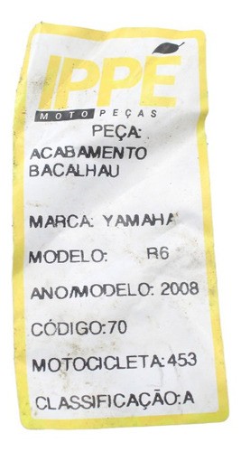 Acabamento Bacalhau Yamaha R6 ( 453)