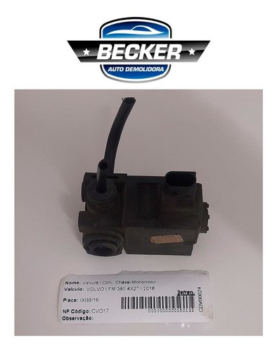 Válvula Solenoide Diferencial Volvo Fm 380 2016 - 21472978