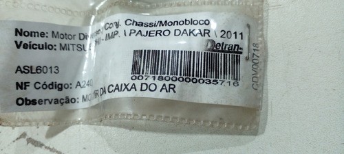 Atuador Caixa Ar Mitsubishi Pajero 2011 5027522350 (r)