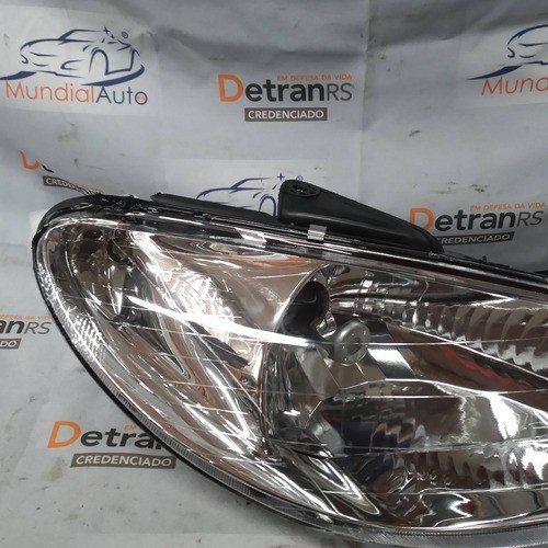 Farol Lado Direito Peugeot 206 2004/08 Lente Raiada 5998