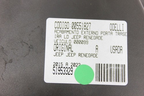 Acabamento Ext Porta Tras Ld Jeep Renegade 15/22 Us (827)