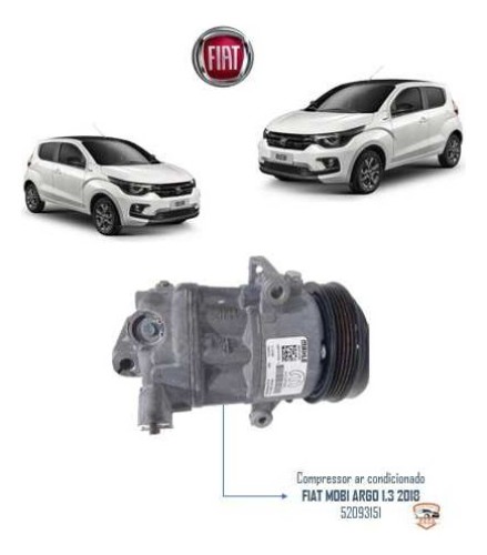  Compressor Ar Condicionado Fiat Mobi Argo 1.3 2018 52093151