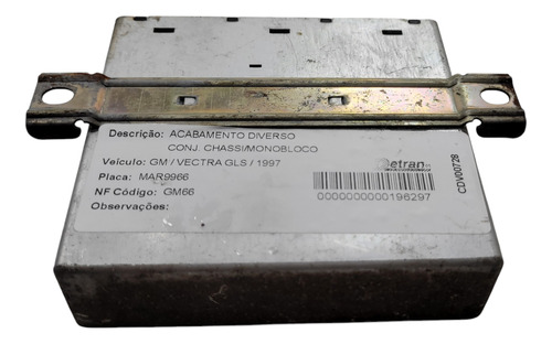 Módulo Central Alarme Gm Vectra 97/05 (al) Cxf 93
