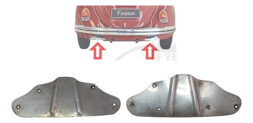 Par Aplique Reforco Borboleta Paralama Traseiro Vw Fusca