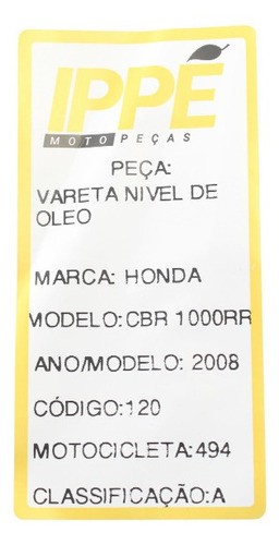 Vareta Nível Óleo  Honda Cbr 1000 Rr (494)