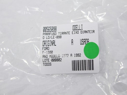 Parafuso Tirante Eixo Diant Ld/le F-1000 72/92 Us (898)