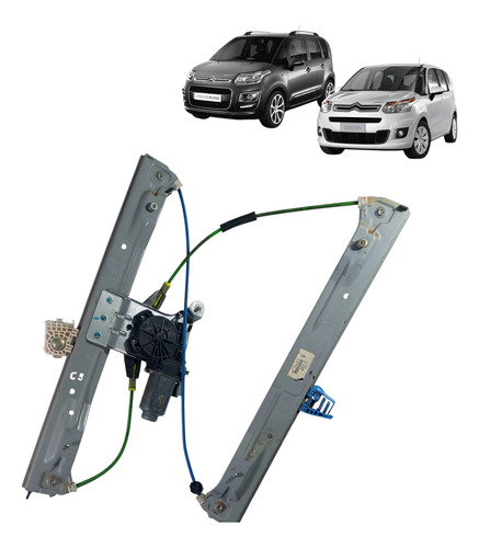 Máquina De Vidro Dianteira L.d Citroen C3 Picasso Aircross
