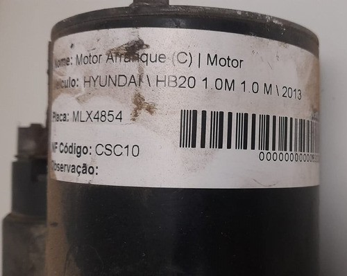 Motor De Arranque Hyundai Hb20 1.0 M 2013 - 1250902