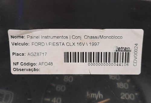 Painel De Instrumentos Ford Fiesta Clx 1997 - 96fb10848aa