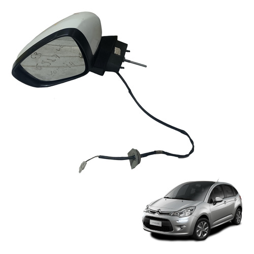 Espelho Retrovisor Citroen C3 2013 A 2018 Esquerdo Sem Pisca