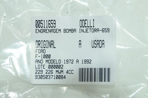 Engrenagem Bomba Injetora F-1000 72/92 Usado (659)