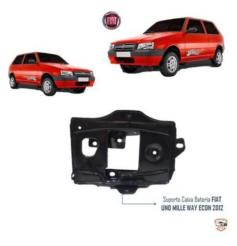 Suporte Caixa Bateria  Fiat Uno Mille Way 2004 A 2012