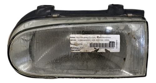 Farol Dianteiro Vw Gol Saveiro Parati G2 Lado Esquerdo