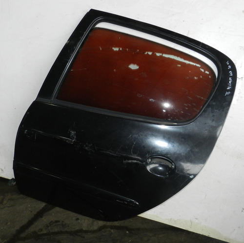 Porta Traseira Esquerda Preta Peugeot 206 207 2009 A 2012